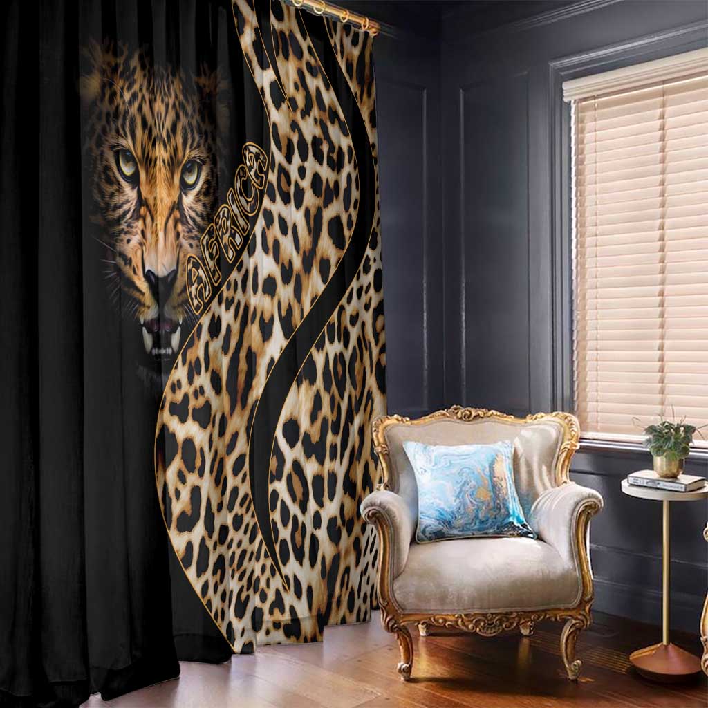 Africa Leopard Skin Pattern Window Curtain Version 01 - Wonder Print Shop