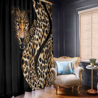Africa Leopard Skin Pattern Window Curtain Version 01 - Wonder Print Shop