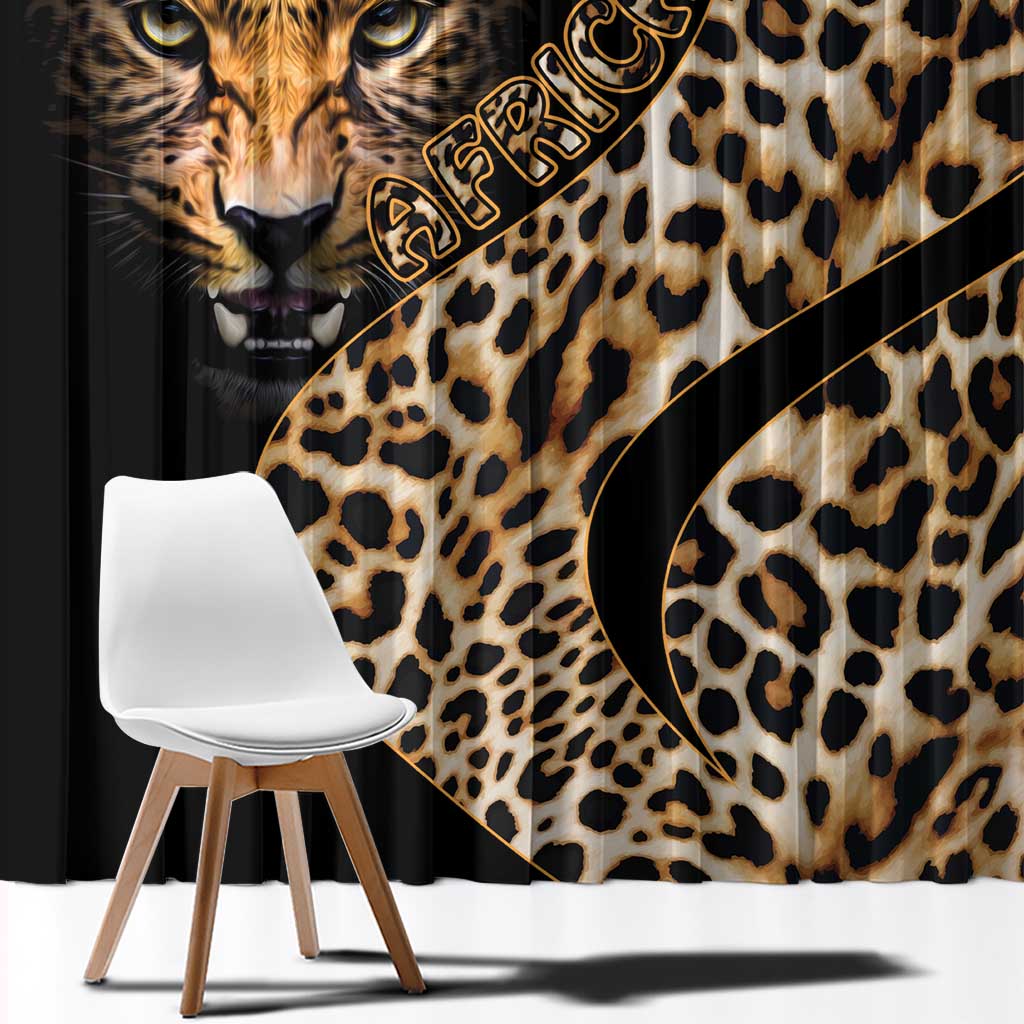 Africa Leopard Skin Pattern Window Curtain Version 01 - Wonder Print Shop