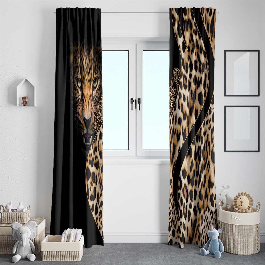 Africa Leopard Skin Pattern Window Curtain Version 01 - Wonder Print Shop