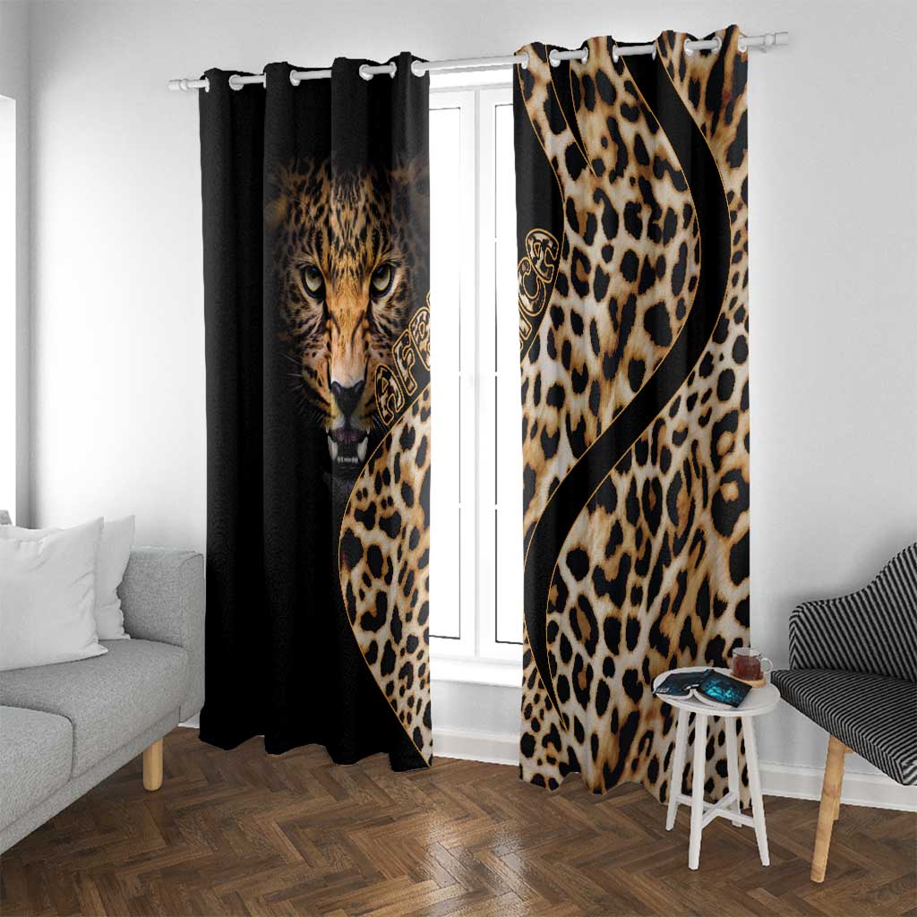 Africa Leopard Skin Pattern Window Curtain Version 01 - Wonder Print Shop