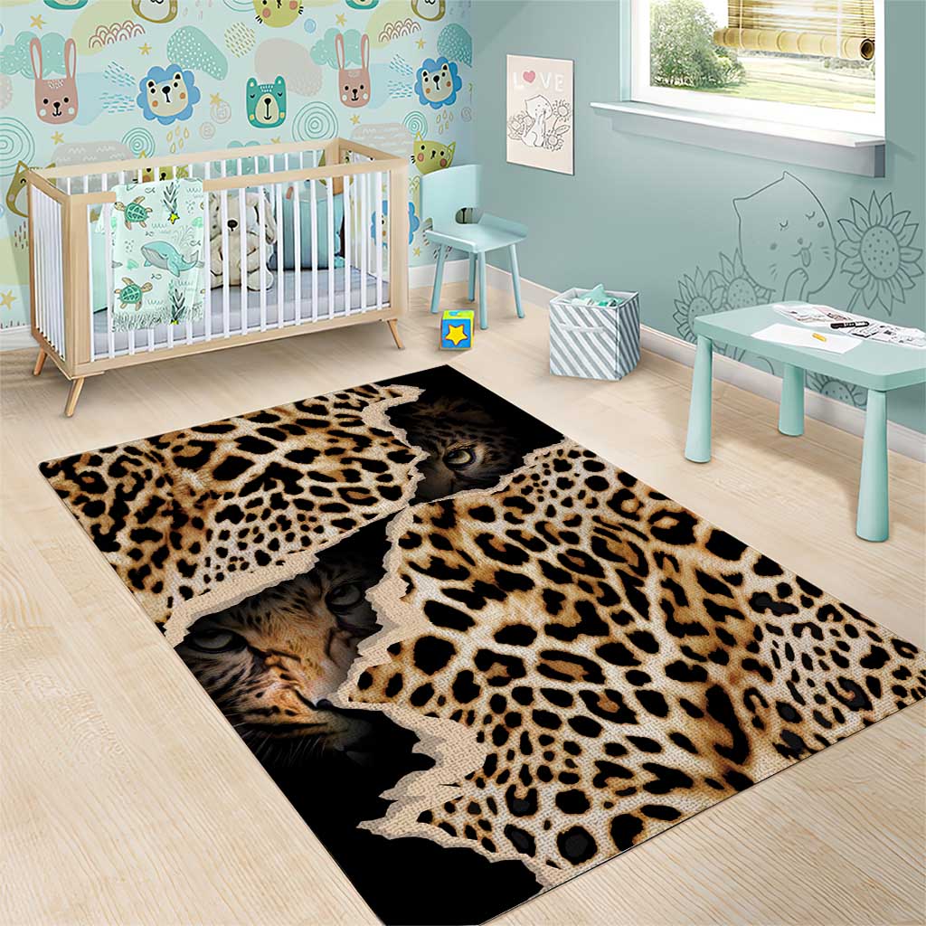 Africa Leopard Skin Pattern Area Rug Version 02 LT9 - Wonder Print Shop