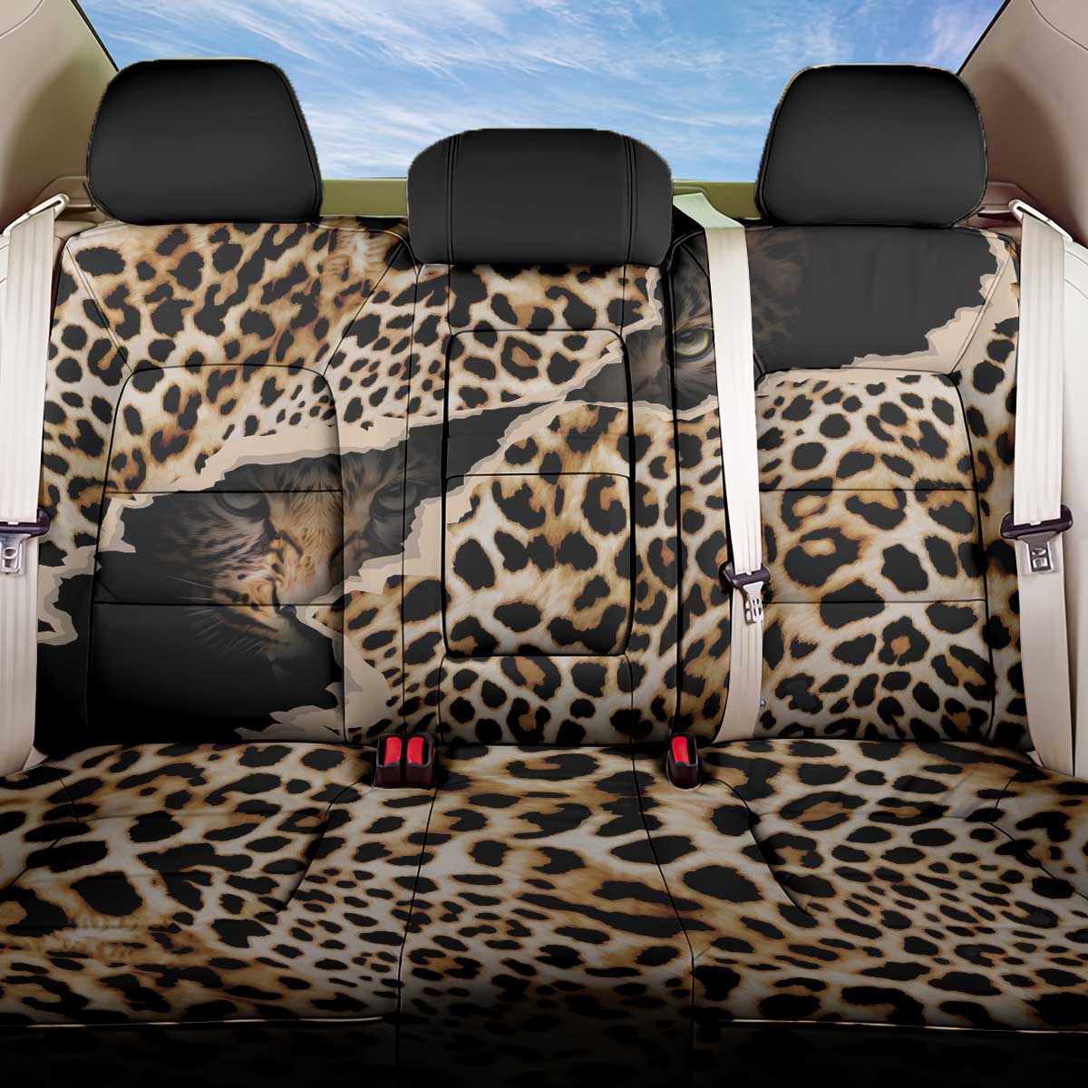 Africa Leopard Skin Pattern Back Car Seat Cover Version 02 LT9 - Wonder Print Shop
