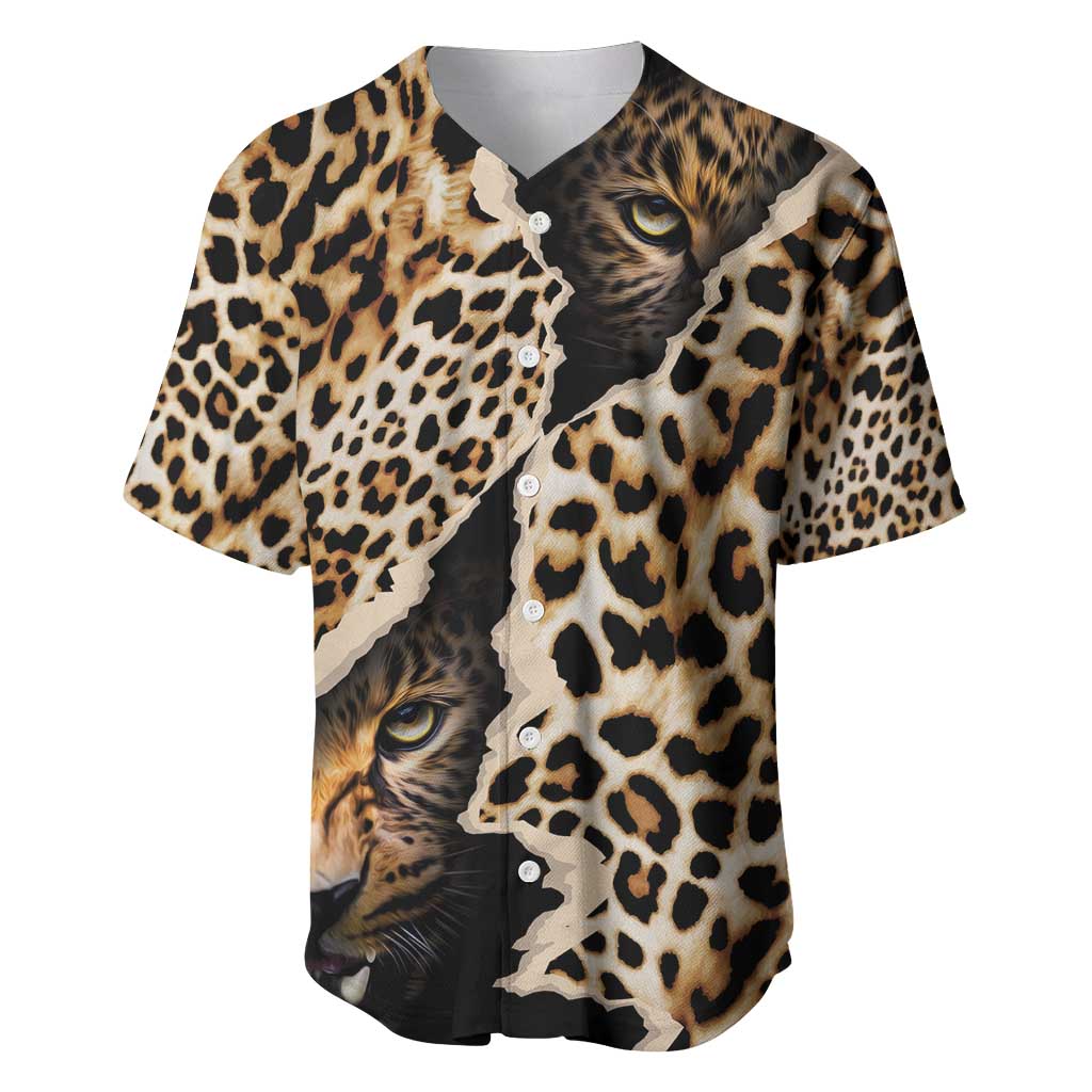 Africa Leopard Skin Pattern Baseball Jersey Version 02 LT9 - Wonder Print Shop