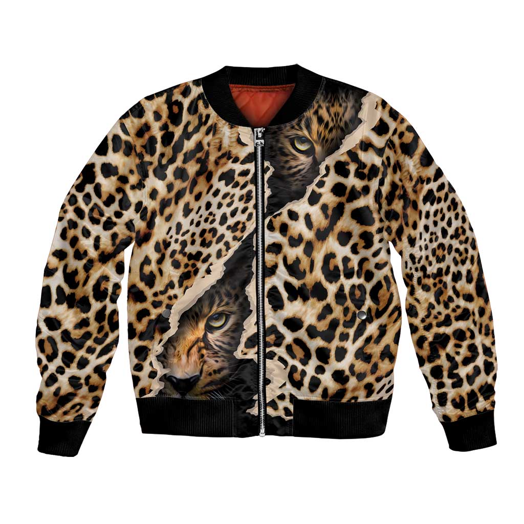 Africa Leopard Skin Pattern Bomber Jacket Version 02 LT9 - Wonder Print Shop