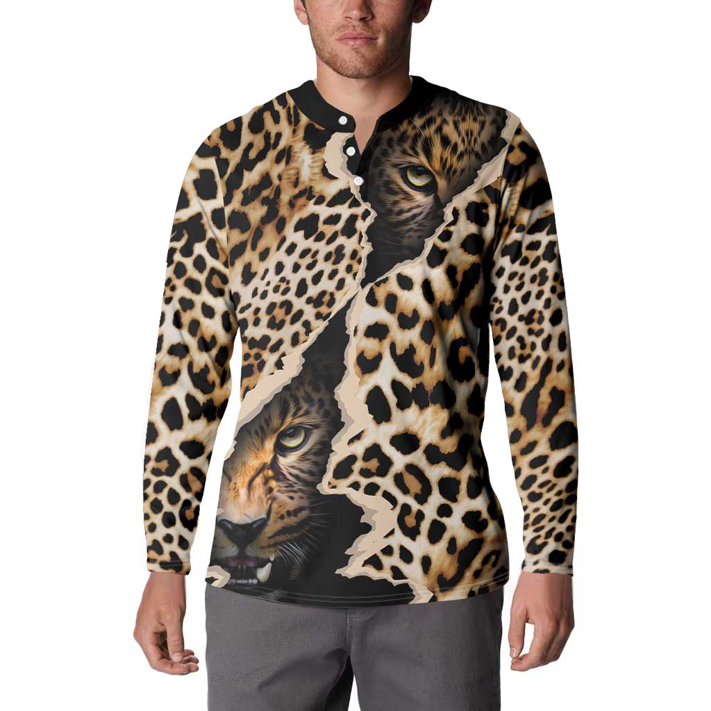 Africa Leopard Skin Pattern Button Sweatshirt Version 02 LT9 - Wonder Print Shop