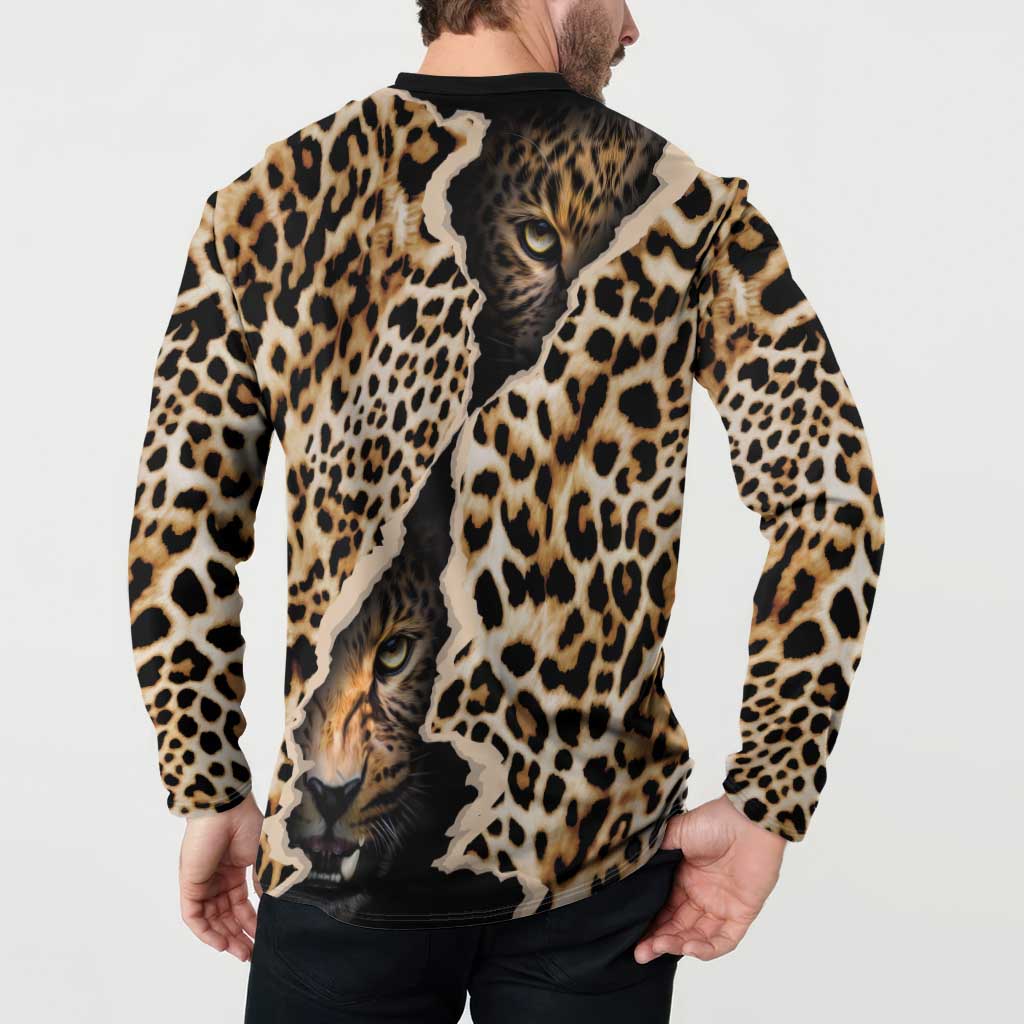 Africa Leopard Skin Pattern Button Sweatshirt Version 02 LT9 - Wonder Print Shop
