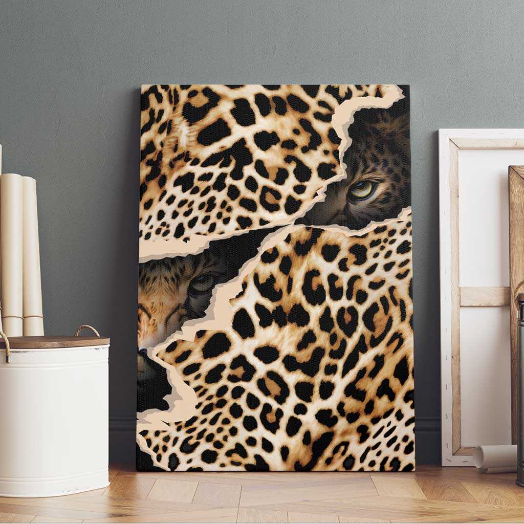 Africa Leopard Skin Pattern Canvas Wall Art Version 02 LT9 - Wonder Print Shop