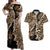 Africa Leopard Skin Pattern Couples Matching Off Shoulder Maxi Dress and Hawaiian Shirt Version 02 LT9 - Wonder Print Shop