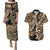 Africa Leopard Skin Pattern Couples Matching Puletasi and Hawaiian Shirt Version 02 LT9 - Wonder Print Shop