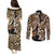 Africa Leopard Skin Pattern Couples Matching Puletasi and Long Sleeve Button Shirt Version 02 LT9 - Wonder Print Shop