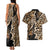 Africa Leopard Skin Pattern Couples Matching Tank Maxi Dress and Hawaiian Shirt Version 02 LT9 - Wonder Print Shop