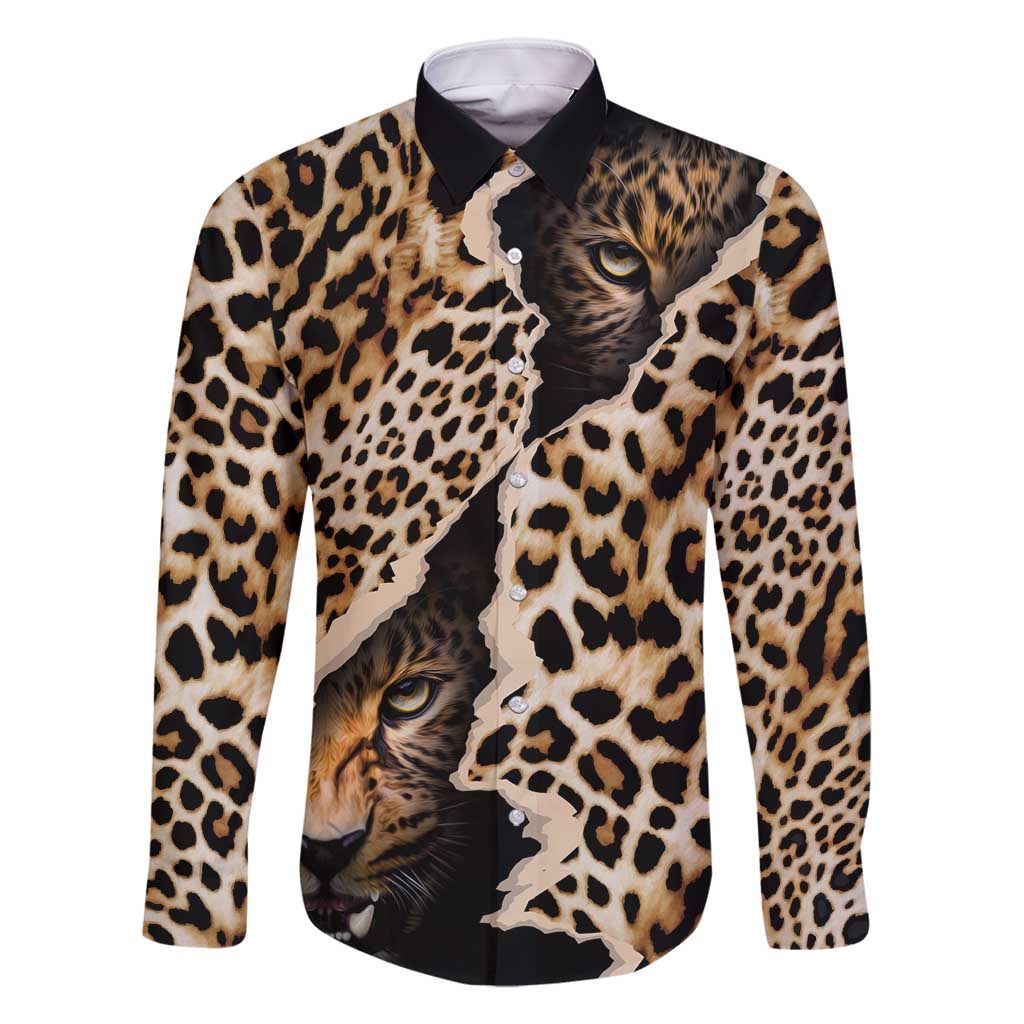 Africa Leopard Skin Pattern Family Matching Long Sleeve Bodycon Dress and Hawaiian Shirt Version 02 LT9 - Wonder Print Shop