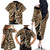 Africa Leopard Skin Pattern Family Matching Off The Shoulder Long Sleeve Dress and Hawaiian Shirt Version 02 - Wonder Print Shop
