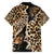 Africa Leopard Skin Pattern Family Matching Off The Shoulder Long Sleeve Dress and Hawaiian Shirt Version 02 - Wonder Print Shop