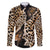 Africa Leopard Skin Pattern Family Matching Off The Shoulder Long Sleeve Dress and Hawaiian Shirt Version 02 - Wonder Print Shop