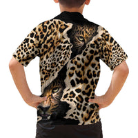 Africa Leopard Skin Pattern Family Matching Off Shoulder Short Dress and Hawaiian Shirt Version 02 LT9 - Wonder Print Shop