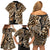 Africa Leopard Skin Pattern Family Matching Off Shoulder Short Dress and Hawaiian Shirt Version 02 LT9 - Wonder Print Shop