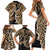 Africa Leopard Skin Pattern Family Matching Short Sleeve Bodycon Dress and Hawaiian Shirt Version 02 - Wonder Print Shop