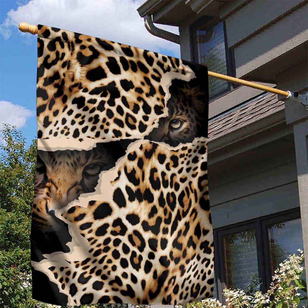 Africa Leopard Skin Pattern Garden Flag Version 02 - Wonder Print Shop