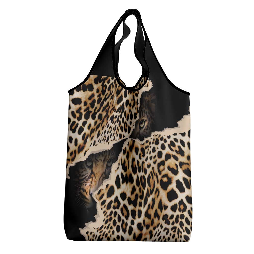 Africa Leopard Skin Pattern Grocery Bag Version 02