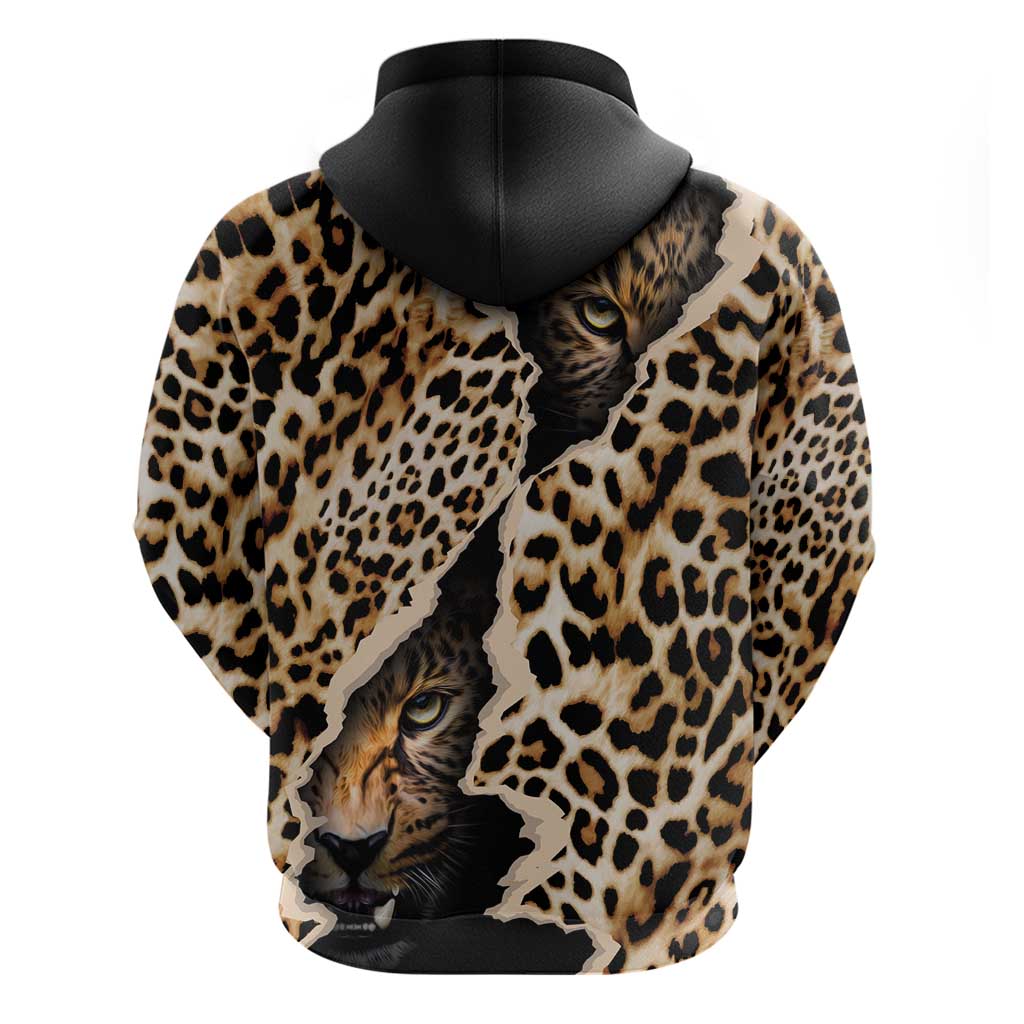 Africa Leopard Skin Pattern Hoodie Version 02 - Wonder Print Shop