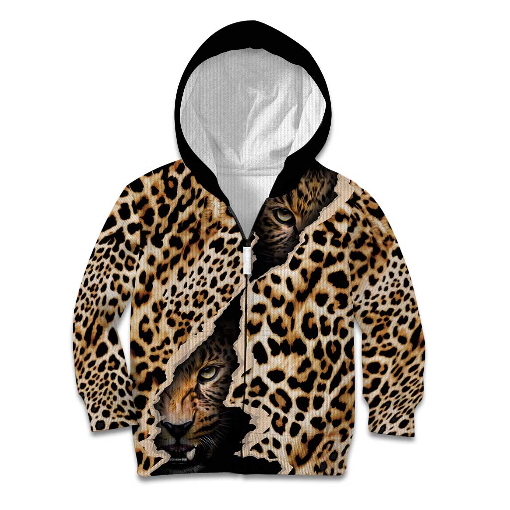 Africa Leopard Skin Pattern Kid Hoodie Version 02 - Wonder Print Shop