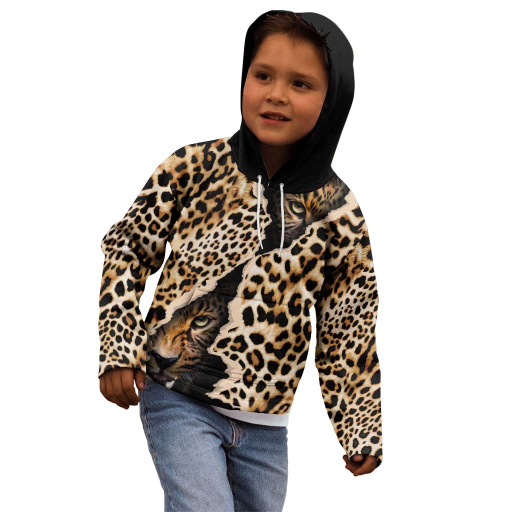 Africa Leopard Skin Pattern Kid Hoodie Version 02 - Wonder Print Shop