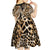 Africa Leopard Skin Pattern Kid Short Sleeve Dress Version 02 - Wonder Print Shop