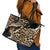 Africa Leopard Skin Pattern Leather Tote Bag Version 02 - Wonder Print Shop