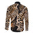 Africa Leopard Skin Pattern Long Sleeve Button Shirt Version 02 - Wonder Print Shop