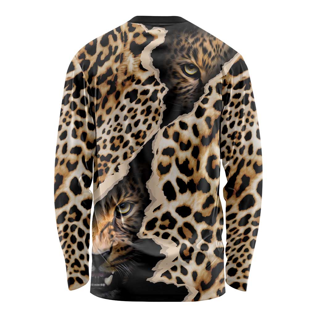 Africa Leopard Skin Pattern Long Sleeve Shirt Version 02 - Wonder Print Shop