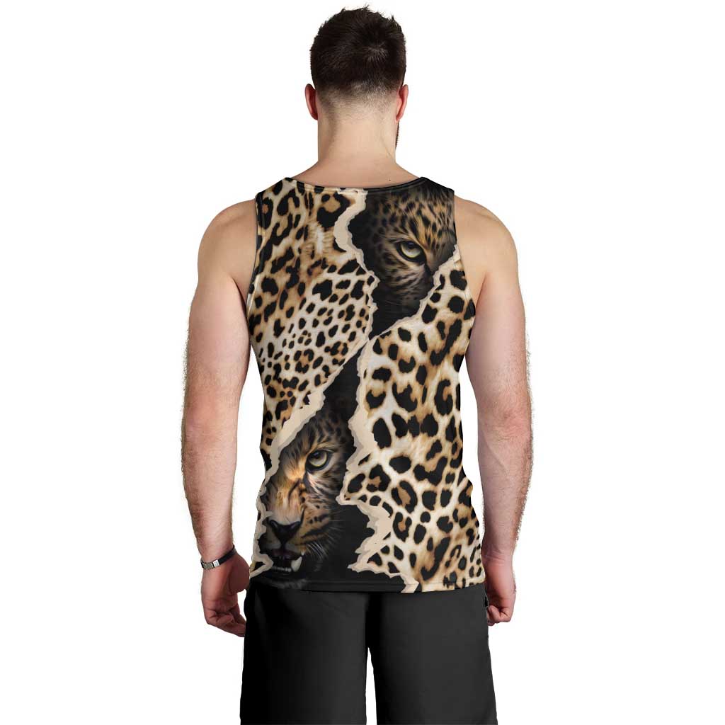 Africa Leopard Skin Pattern Men Tank Top Version 02 - Wonder Print Shop