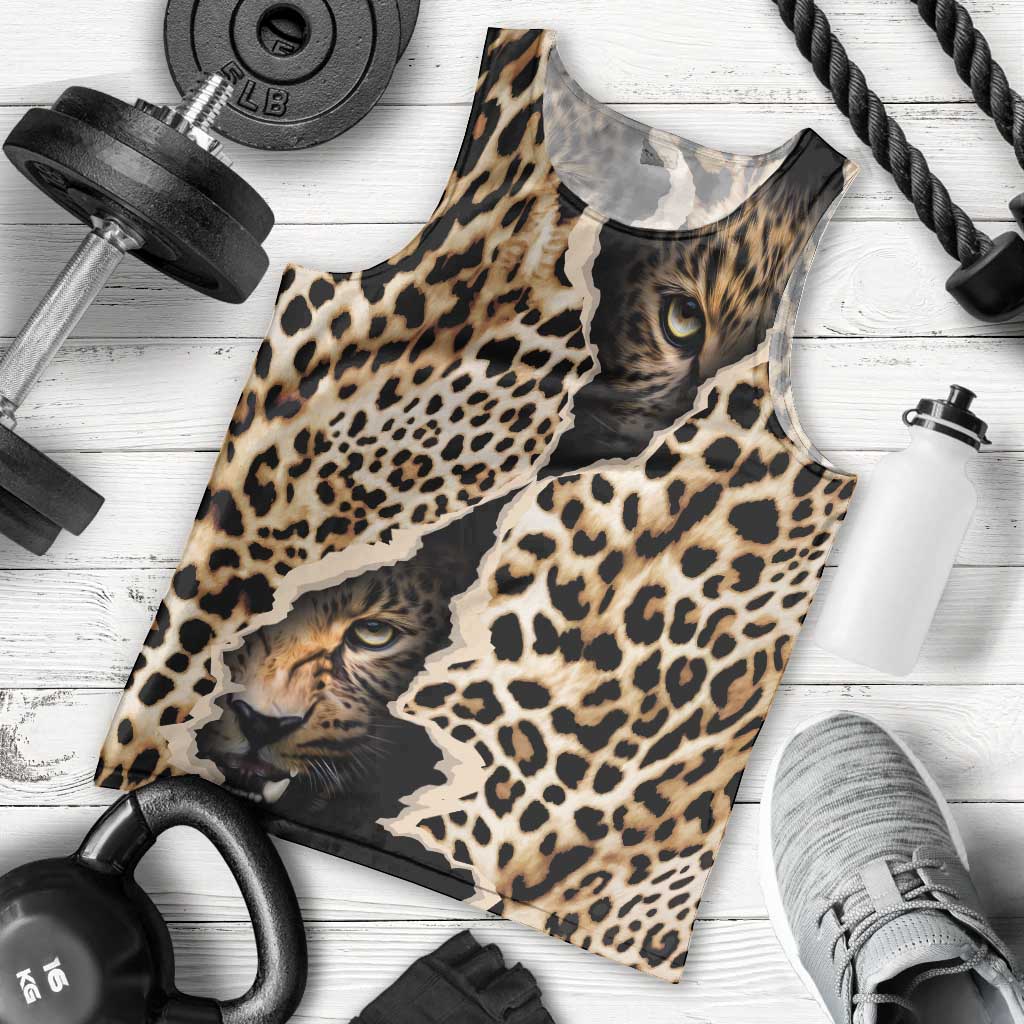 Africa Leopard Skin Pattern Men Tank Top Version 02 - Wonder Print Shop
