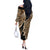 Africa Leopard Skin Pattern Off The Shoulder Long Sleeve Dress Version 02 - Wonder Print Shop