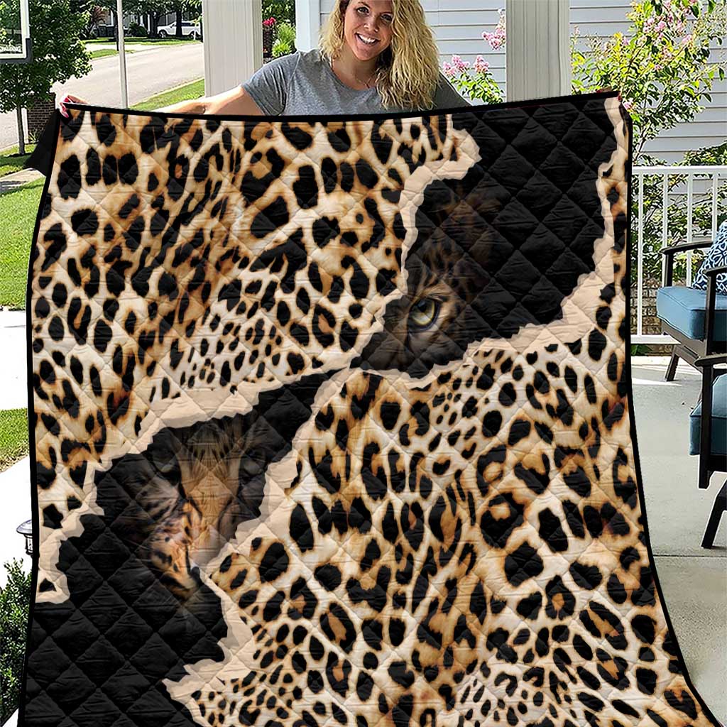 Africa Leopard Skin Pattern Quilt Version 02 - Wonder Print Shop