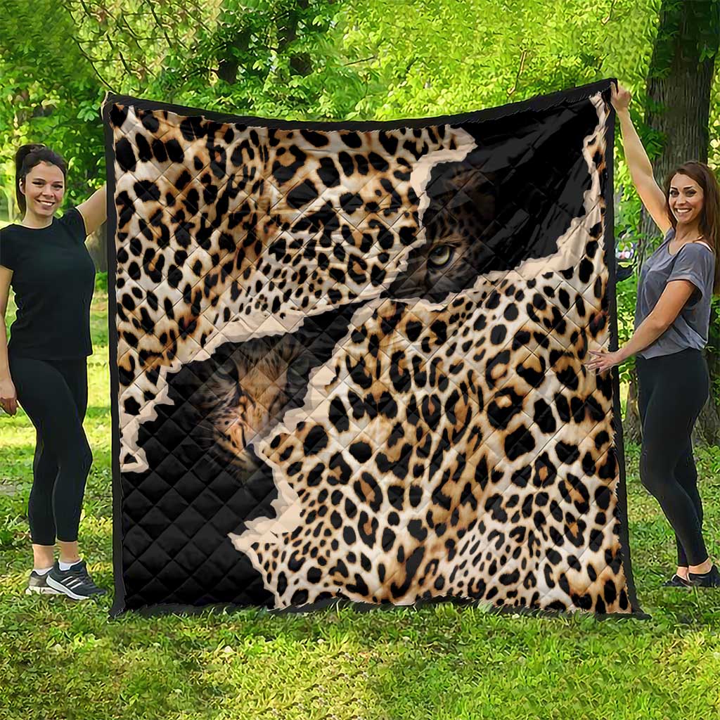 Africa Leopard Skin Pattern Quilt Version 02 - Wonder Print Shop
