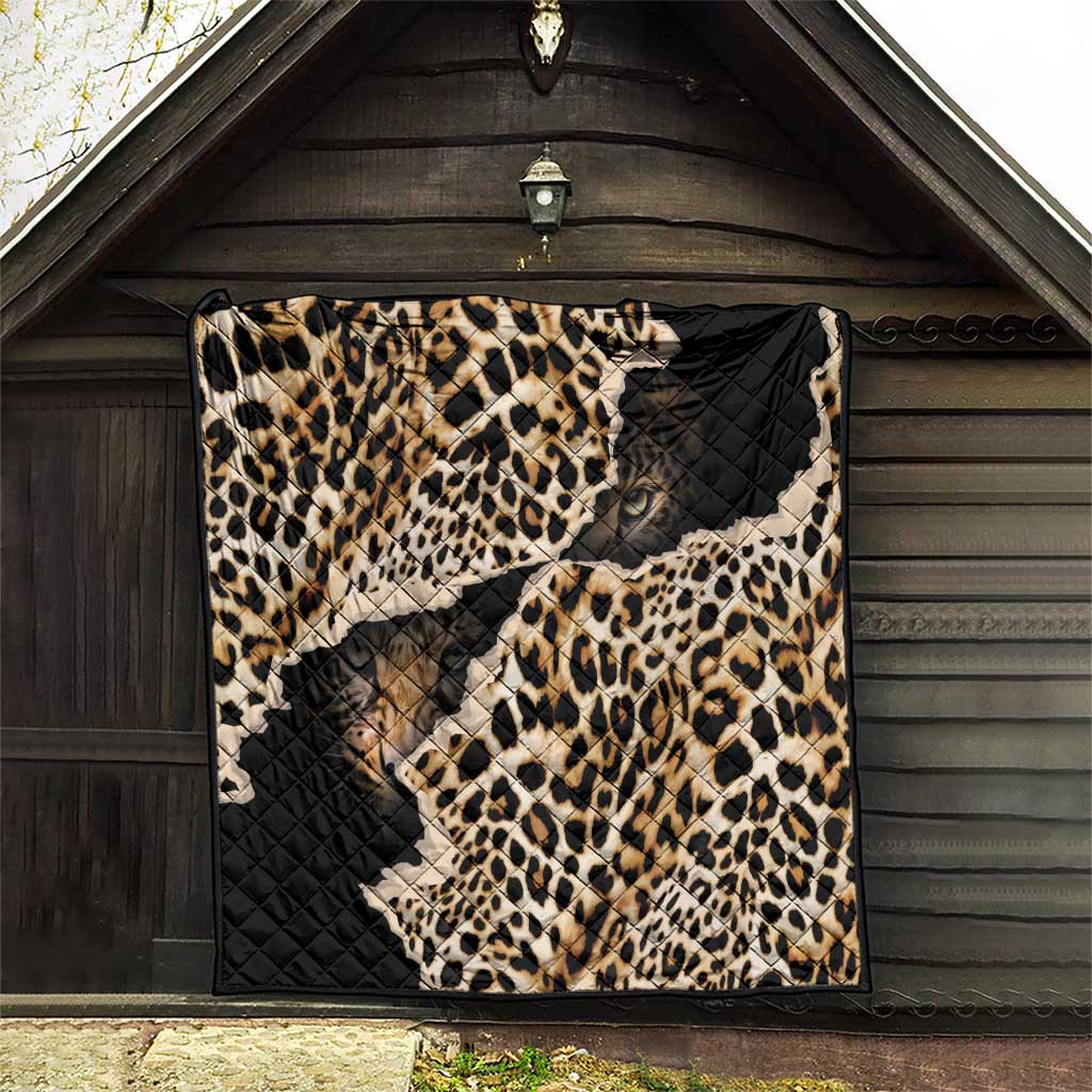 Africa Leopard Skin Pattern Quilt Version 02 - Wonder Print Shop