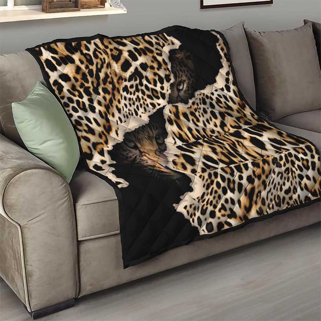 Africa Leopard Skin Pattern Quilt Version 02 - Wonder Print Shop