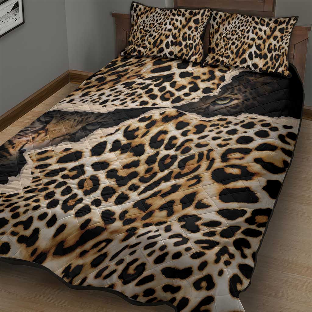 Africa Leopard Skin Pattern Quilt Bed Set Version 02 - Wonder Print Shop