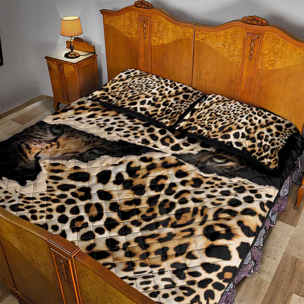 Africa Leopard Skin Pattern Quilt Bed Set Version 02 - Wonder Print Shop