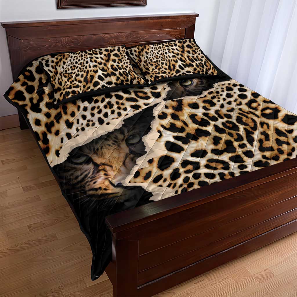 Africa Leopard Skin Pattern Quilt Bed Set Version 02 - Wonder Print Shop