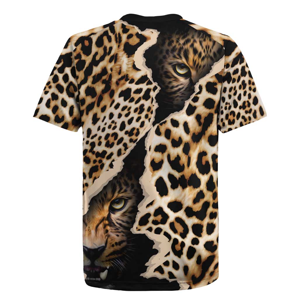 Africa Leopard Skin Pattern Rugby Jersey Version 02 - Wonder Print Shop