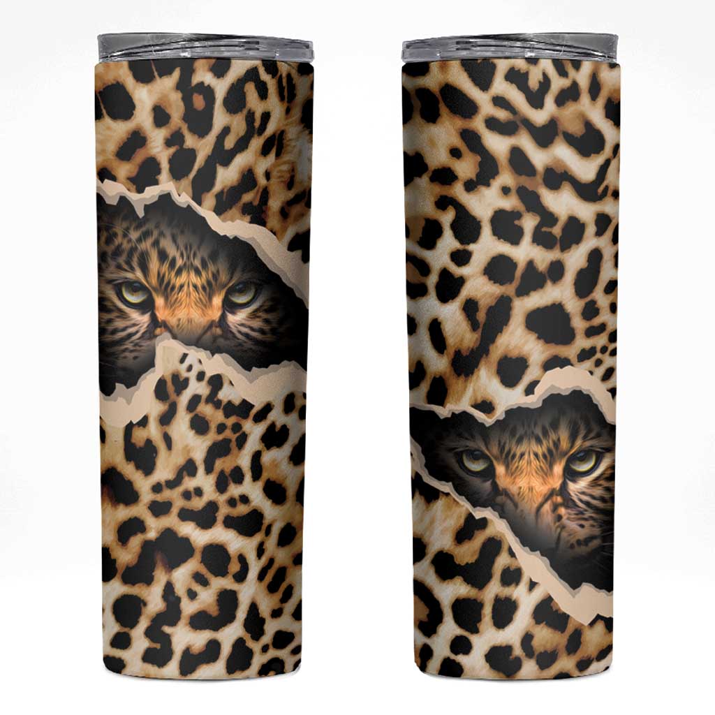 Africa Leopard Skin Pattern Skinny Tumbler Version 02 - Wonder Print Shop