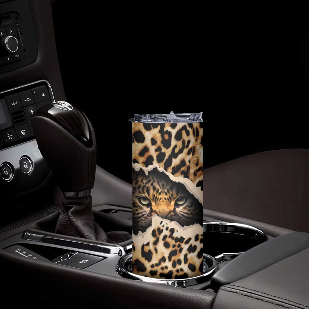 Africa Leopard Skin Pattern Skinny Tumbler Version 02 - Wonder Print Shop
