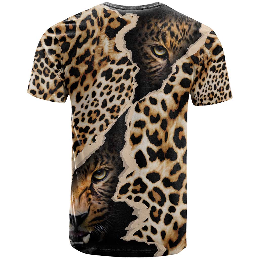 Africa Leopard Skin Pattern T Shirt Version 02 - Wonder Print Shop