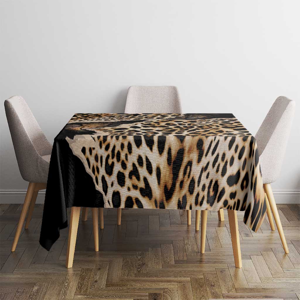 Africa Leopard Skin Pattern Tablecloth Version 02 - Wonder Print Shop
