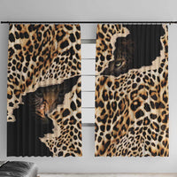 Africa Leopard Skin Pattern Window Curtain Version 02 - Wonder Print Shop