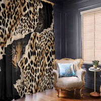 Africa Leopard Skin Pattern Window Curtain Version 02 - Wonder Print Shop