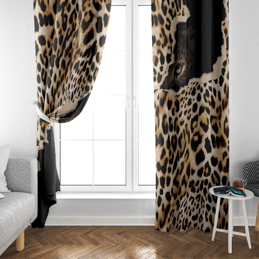 Africa Leopard Skin Pattern Window Curtain Version 02 - Wonder Print Shop